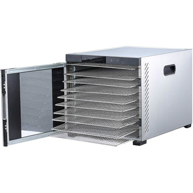 Samson Silent SB-1010-SS Stainless Steel Digital Dehydrator, 10 Trays-Extreme Wellness Supply