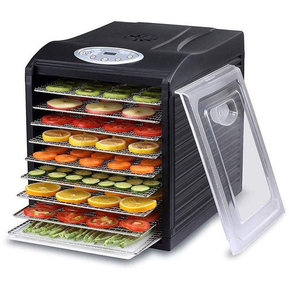 Samson Silent SB-109-SS Stainless Steel Digital Dehydrator, 9-Trays-Extreme Wellness Supply