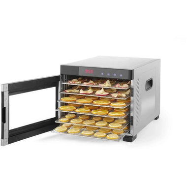 Samson Silent SB-606-SS Stainless Steel Digital Dehydrator, 6-Trays-Extreme Wellness Supply