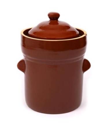 Miracle Boleslawiec 5L (1.3 Gal) Brown Fermenting Crock Pot ME2105