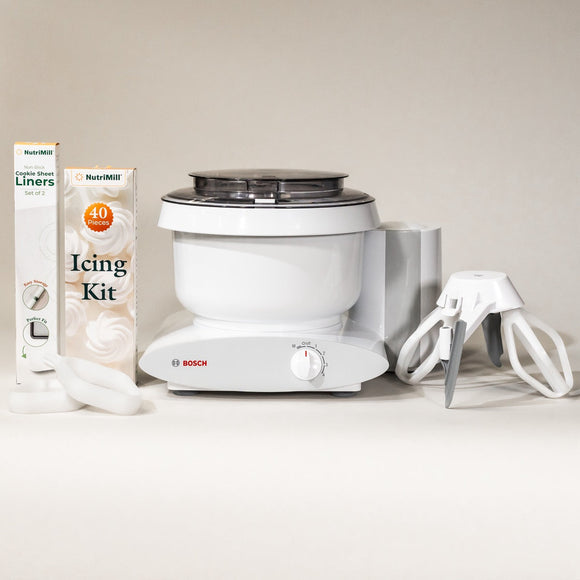 Bosch Universal Plus Mixer - Baker's Pack Bundle, White