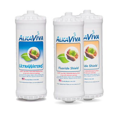 AlkaViva Athena UltraWater & Fluoride Shield Filters, Replacement Pack-Extreme Wellness Supply