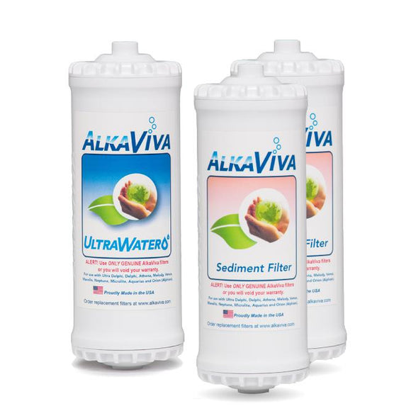 AlkaViva Athena UltraWater & Sediment Filters, Replacement Pack-Extreme Wellness Supply