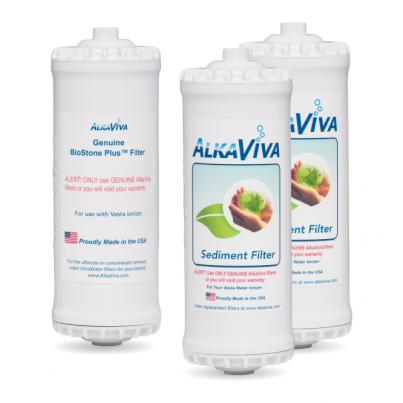 AlkaViva Vesta GL BioStone Plus & Sediment Filters, Replacement Pack-Extreme Wellness Supply