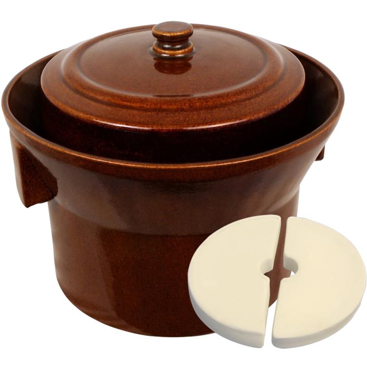 K&K Keramik German Made Gartopf F1, 5L (1.3 Gal) Fermenting Crock Pot -  Extreme Wellness Supply