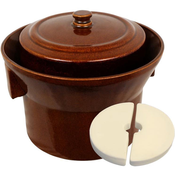 K&K Keramik German Made Gartopf F1, 5L (1.3 Gal) Fermenting Crock Pot-Extreme Wellness Supply