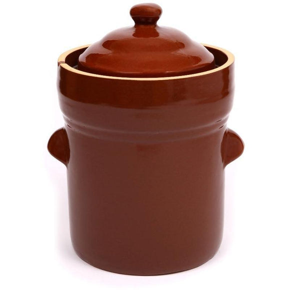 Miracle Boleslawiec 10L Light Brown Fermenting Crock Pot MIME2110LB-Extreme Wellness Supply