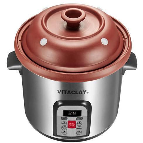 VitaClay Smart Organic Clay 6-Quart Multi-Crock 'N Stock Pot VM7800-5C-Extreme Wellness Supply