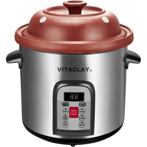 VitaClay Smart Organic Clay 6-Quart Multi-Crock 'N Stock Pot VM7800-5C-Extreme Wellness Supply
